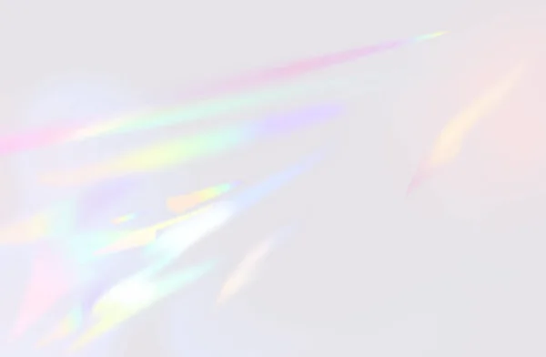 Beyaz Arka Planda Gökkuşağı Renkleri Işık Kırılma Efekti — Stok fotoğraf