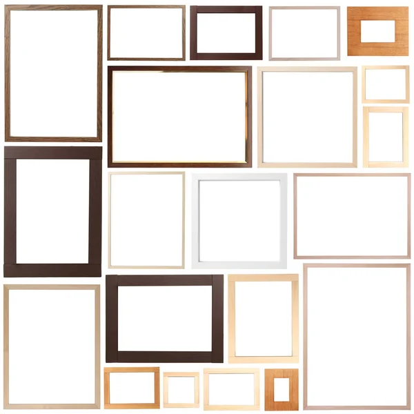 stock image Set of many different frames isolated on white