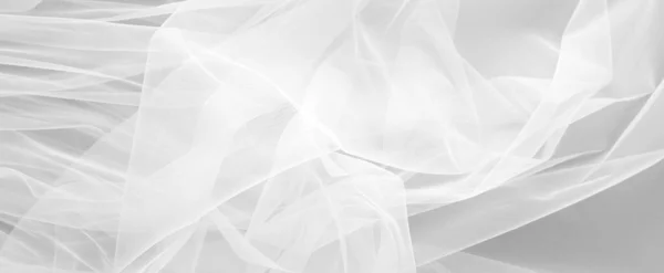 Arka Plan Olarak Güzel Beyaz Tül Kumaş Afiş Tasarımı — Stok fotoğraf