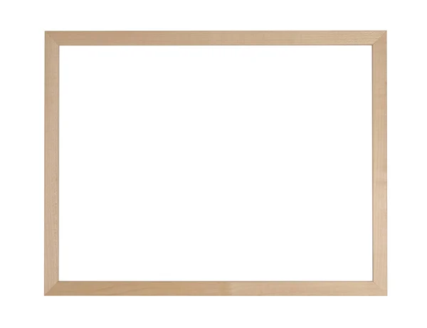 Wooden Frame Isolated White Mirror Photo Picture Painting Others — Stock Photo, Image
