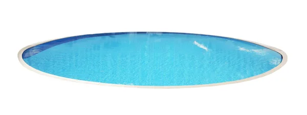 Zwembad Met Water Geïsoleerd Wit — Stockfoto