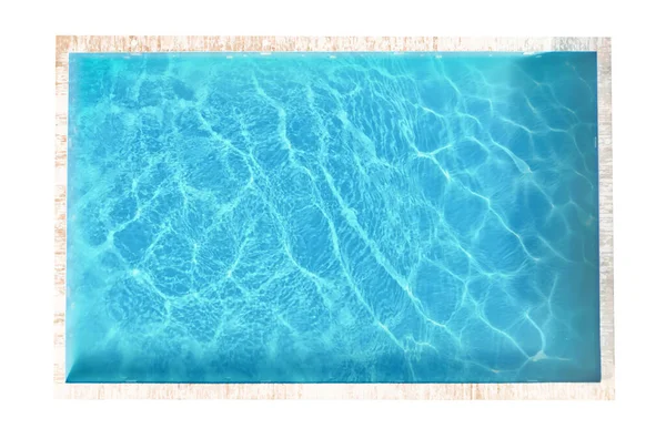 Zwembad Geïsoleerd Wit Bovenaanzicht — Stockfoto