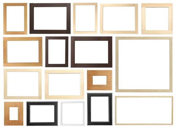 Set Van Vele Verschillende Frames Geïsoleerd Wit — Stockfoto