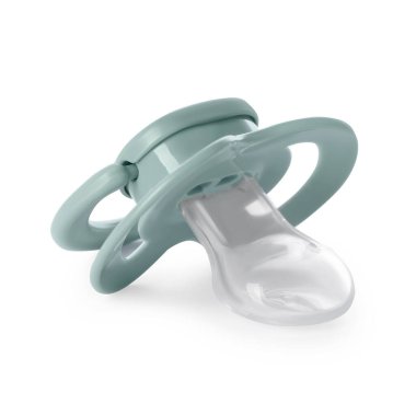 Bir bebek emziği beyaza izole edilmiş.