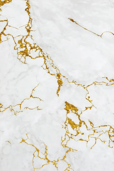 Piękna Biało Złota Marmurowa Powierzchnia Jako Tło — Zdjęcie stockowe