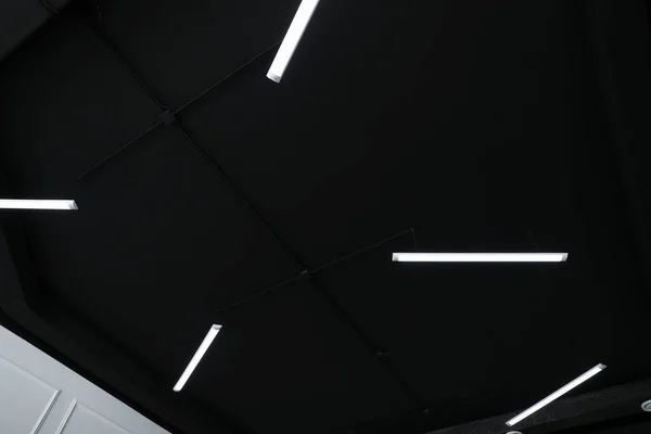 Black Ceiling Modern Lighting Office — Fotografia de Stock