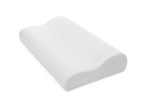 白色に隔離された整形外科用メモリーフォーム枕 — ストック写真
