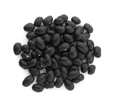 Birçok çiğ fasulye beyaz, üst manzara izole