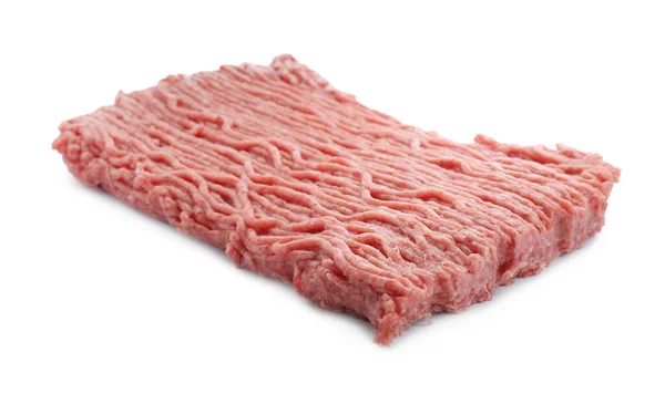 白で隔離された新鮮なミンチ肉 — ストック写真