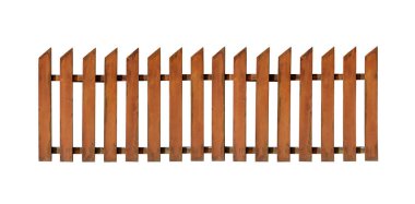 Beyaz arka planda ahşap çit. Yapı kaplanıyor