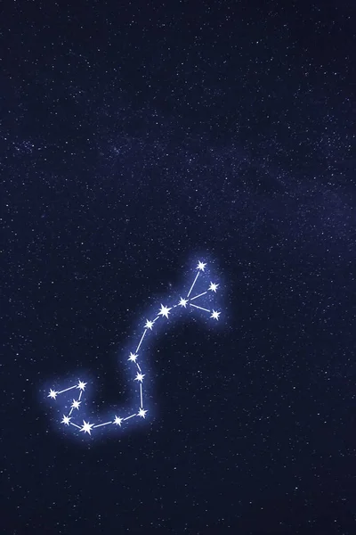 Созвездие Скорпиона Фигура Звездном Ночном Небе — стоковое фото