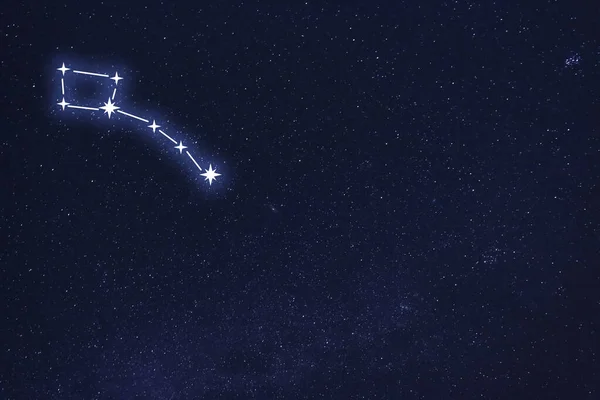 Маленькое Созвездие Диппера Фигура Звездном Ночном Небе — стоковое фото