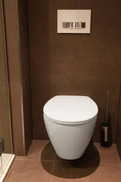 Beautiful Bathroom Stylish Toilet Bowl Luxury Hotel Interior Design — Zdjęcie stockowe
