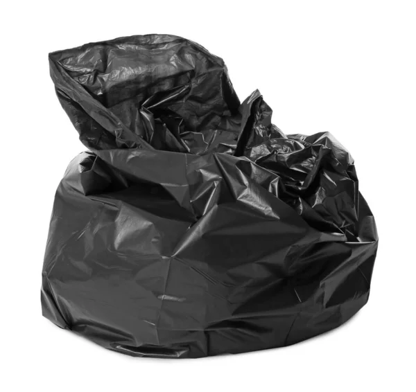 Trash Bag Full Garbage Isolated White — Stock Photo, Image