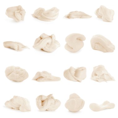 Beyaz arkaplanda sakız, kolaj