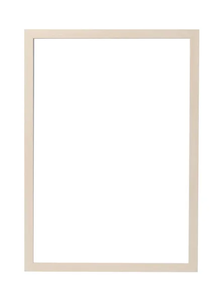 Dřevěný Rám Izolovaný Bílém Zrcadlo Fotografie Obraz Malba Další — Stock fotografie