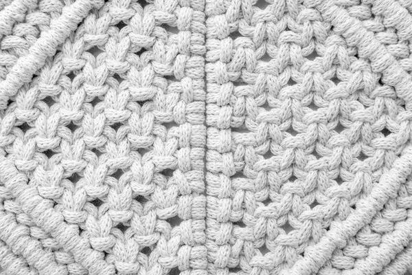 Üst Görünümü Olan Beyaz Örülü Kumaş — Stok fotoğraf