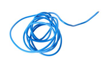 One new electrical wire isolated on white