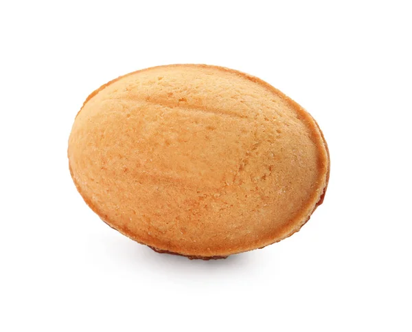 맛있는 모양의 쿠키와 우유를 흰색에 — 스톡 사진