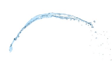 Beyaz arkaplanda berrak su damlası