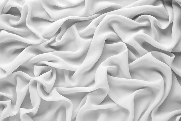 Arka Plan Olarak Beyaz Tül Kumaş Üst Görünüm — Stok fotoğraf