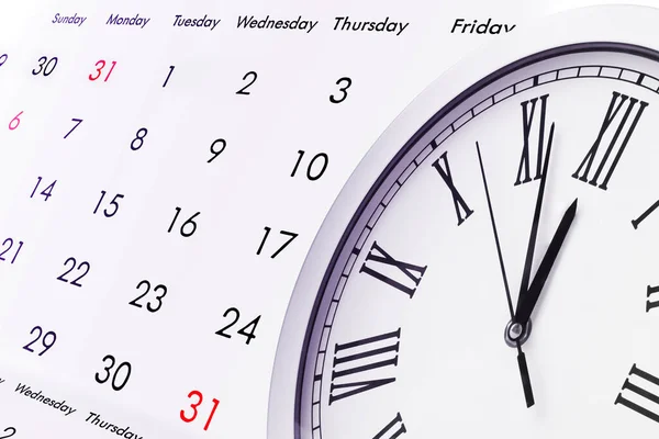 Deadline Concept Klok Kalender Collage Ontwerp — Stockfoto