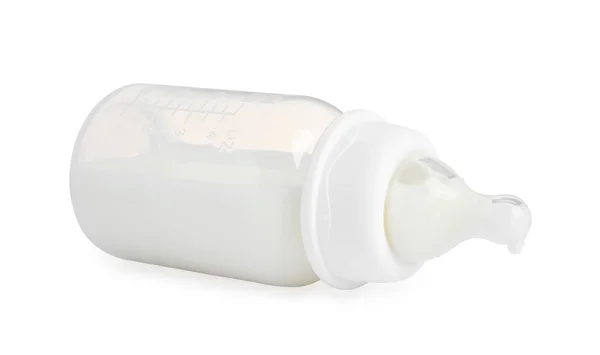 One Feeding Bottle Infant Formula White Background — Stock Photo, Image