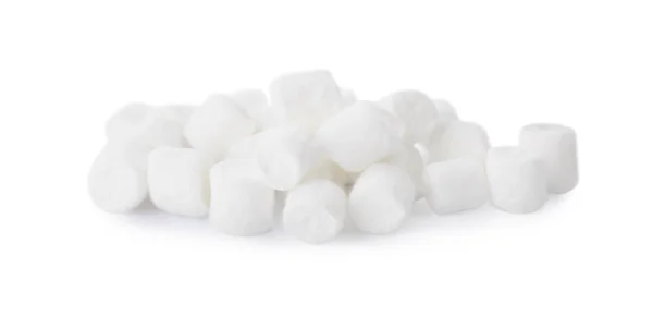 Delicious Sweet Puffy Marshmallows Isolated White — Stock Photo, Image