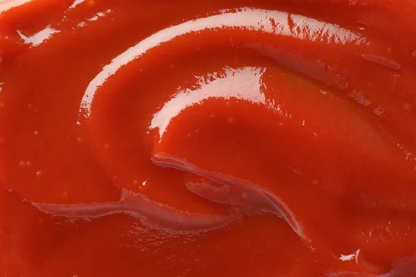 Sabroso Ketchup Tomate Como Fondo Vista Superior — Foto de Stock