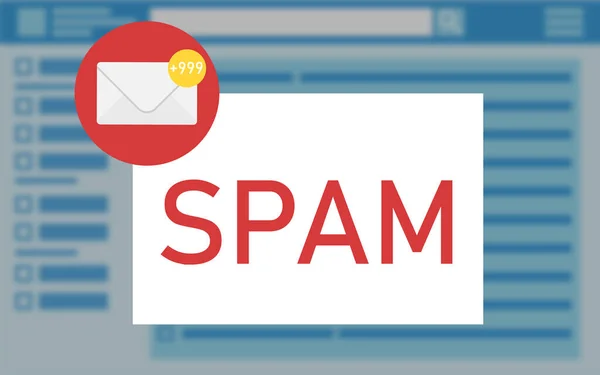 Εικονογράφηση Της Διεπαφής Εφαρμογής Ηλεκτρονικού Ταχυδρομείου Μήνυμα Προειδοποίησης Spam — Φωτογραφία Αρχείου