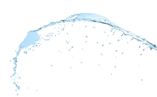 Splash Água Clara Sobre Fundo Branco — Fotografia de Stock