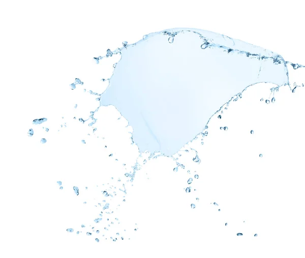 Splash Διαυγές Νερό Λευκό Φόντο — Φωτογραφία Αρχείου