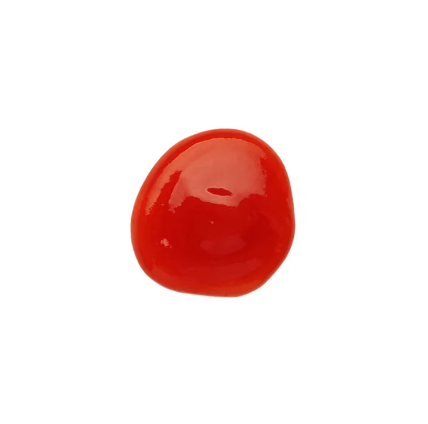 Smaklig Ketchup Isolerad Vit Ovanifrån Tomatsås — Stockfoto