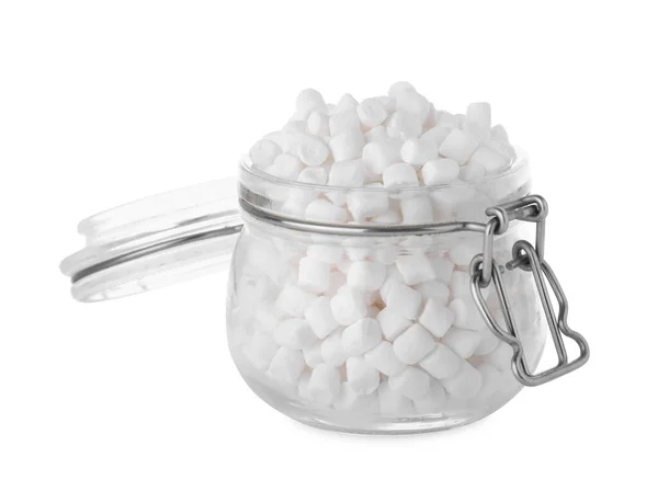 Βάζο Γλυκών Πρησμένων Ζαχαρωτών Που Απομονώνονται Λευκό — Φωτογραφία Αρχείου