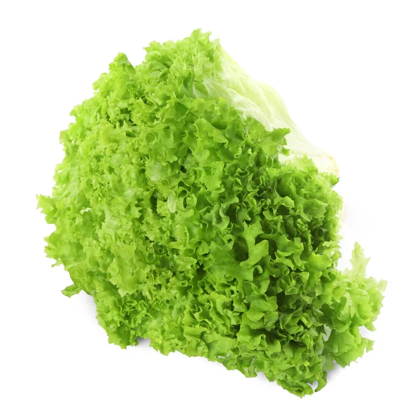 Frischer Kopfsalat Isoliert Auf Weiß Salatgemüse — Stockfoto