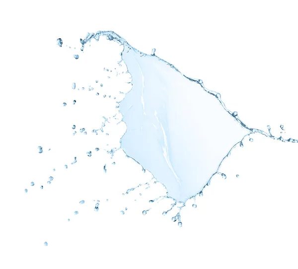白い背景に澄んだ水のスプラッシュ — ストック写真