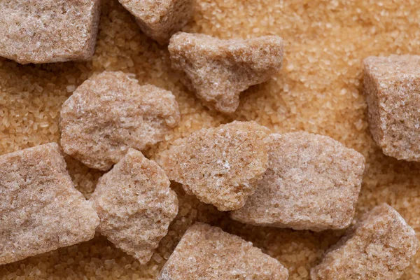 Refined Granulated Brown Sugar Background Closeup — Stock Photo, Image