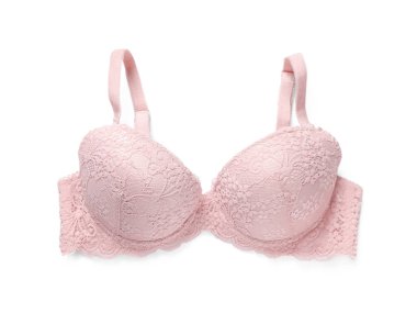 Zarif bej kadın iç çamaşırları beyaz, üstten görünüyor.