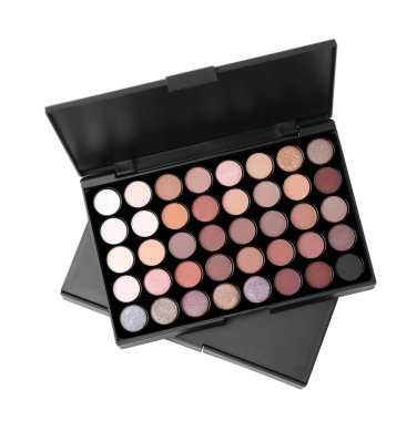 Güzel göz farı paletleri beyaz, üst manzara izole