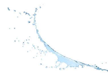 Beyaz arkaplanda berrak su damlası