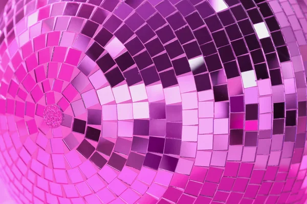 Jedna Błyszcząca Kula Disco Jako Tło Zbliżenie — Zdjęcie stockowe