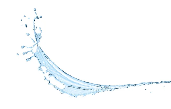 白い背景に澄んだ水のスプラッシュ — ストック写真