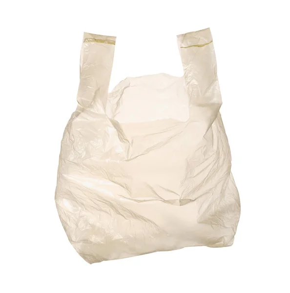 Clear Disposable Plastic Bag White Background Stock Photo by