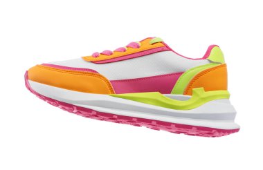 Beyaz tenli şık bir spor ayakkabı.