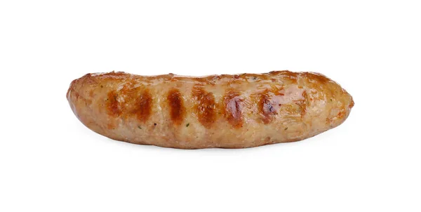 Tasty Fresh Grilled Sausage Isolated White — 스톡 사진