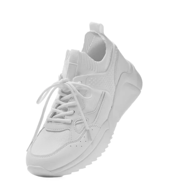 Une Nouvelle Sneaker Élégante Isolée Sur Blanc — Photo