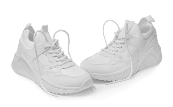 Пара Стильних Кросівок Ізольовані Білому — стокове фото