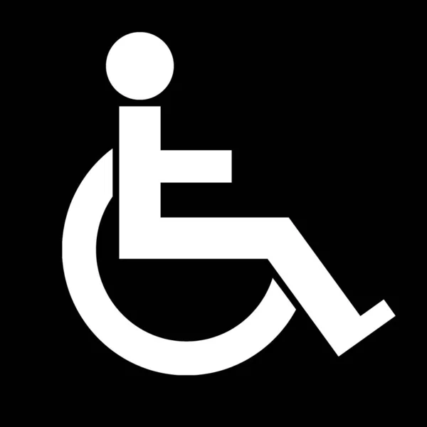 Inclusión Discapacidad Ilustración Del Símbolo Internacional Acceso Sobre Fondo Negro —  Fotos de Stock
