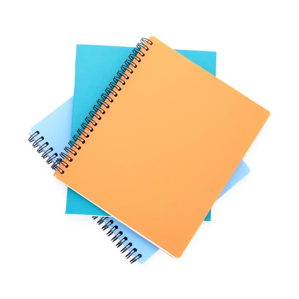 Mnoho Různých Notebooků Izolovaných Bílém Horní Pohled Školní Šablona — Stock fotografie