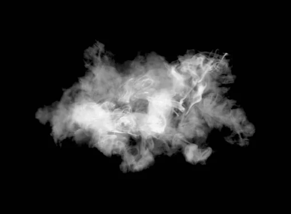 Felhő Fehér Füst Fekete Háttér — Stock Fotó